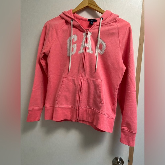 GAP Coral Pink Zip-Up Hoodie - Picture 1 of 5